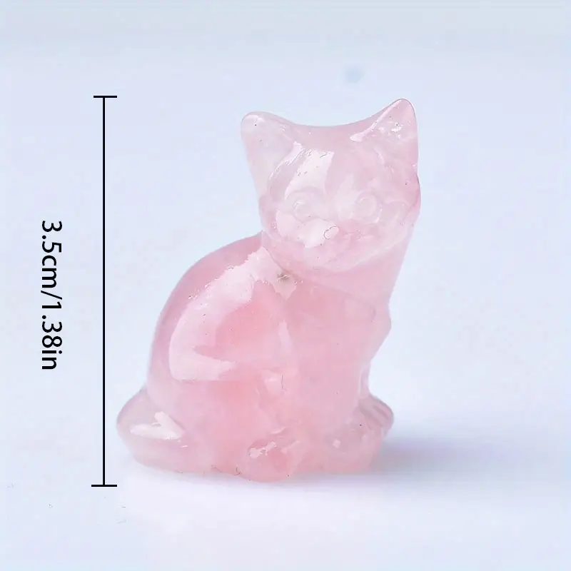 1шт. кристальные резьбы кот карманный подарок кристалл подарок животное статуя кристалл статуя каменные детали 0