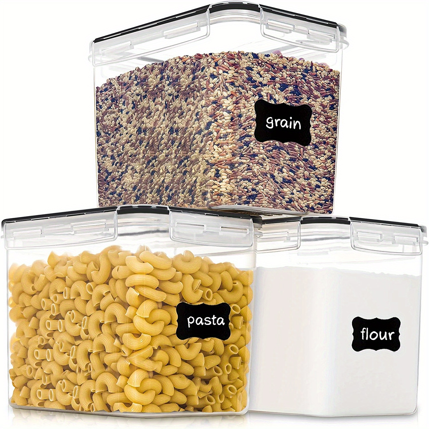 Airtight Food Storage Containers Lids Bpa Free Pp Material - Temu