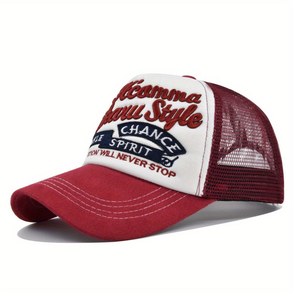 Letter Embroidery Patch Baseball Cap Trucker Hat