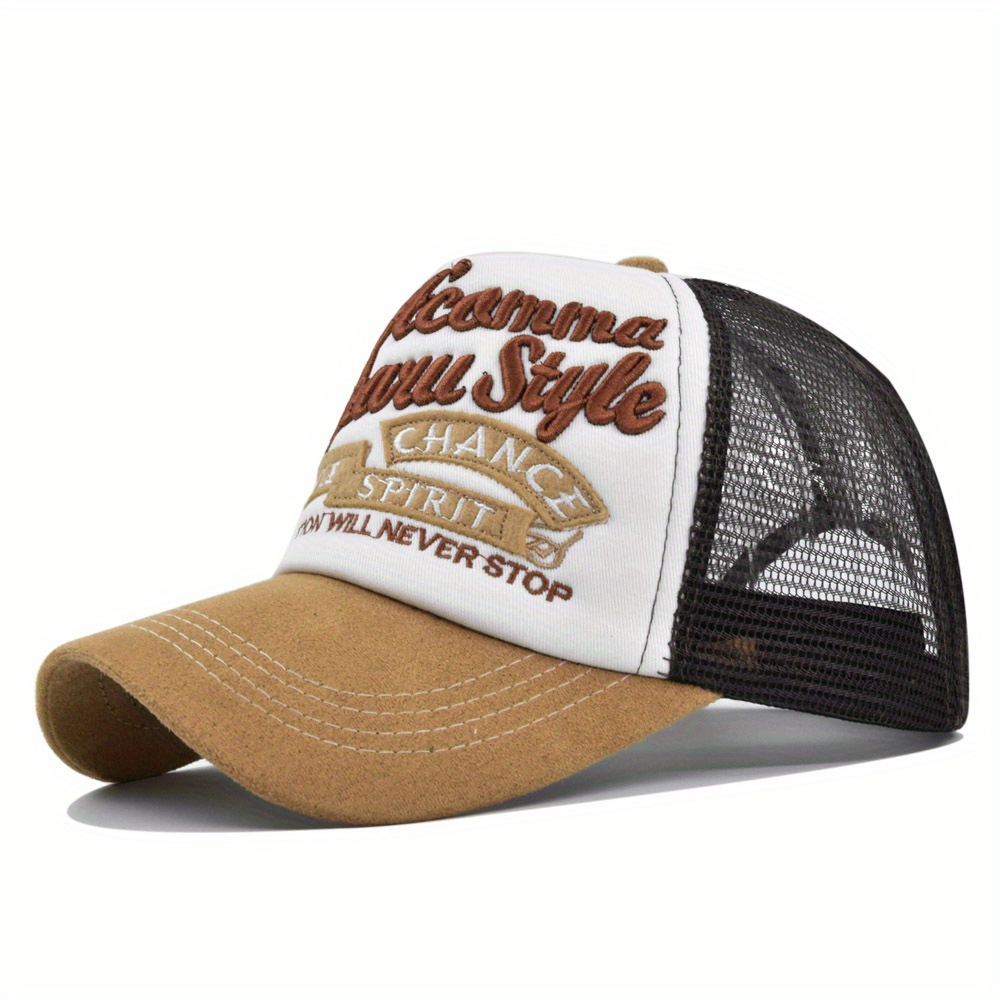 Letter Embroidery Patch Baseball Cap Trucker Hat