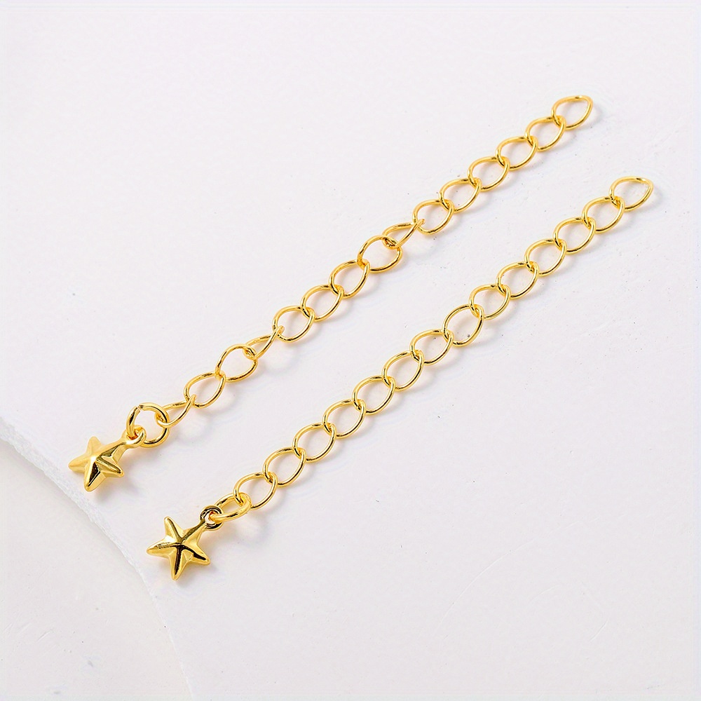 Necklace Extension Chain Golden Color Plated Brass Extension - Temu