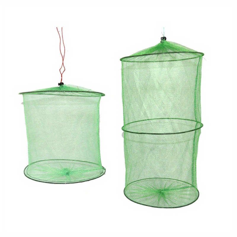 Portable Nylon Fishing Cage: 2/1 Layers Foldable Drying Mesh - Temu