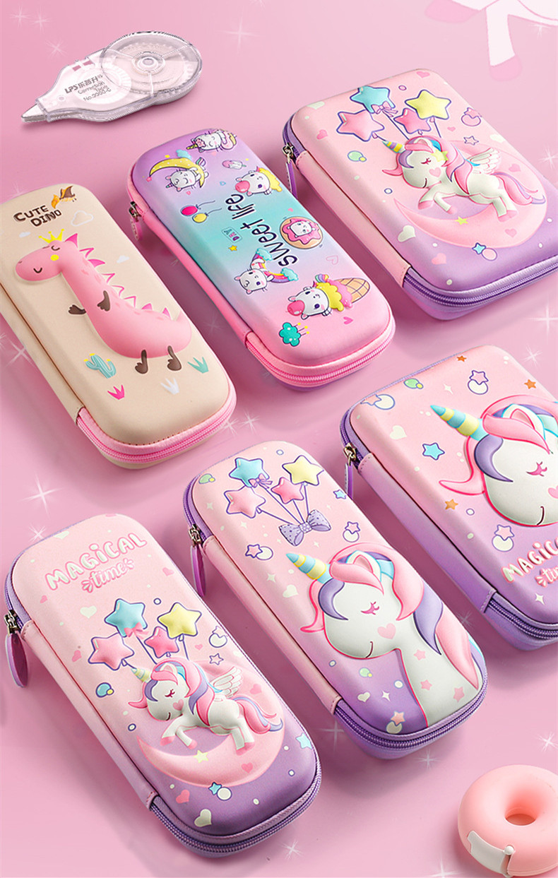 Cute 3d Eva Unicorn Pencil Case Perfect Gift For Girls With - Temu