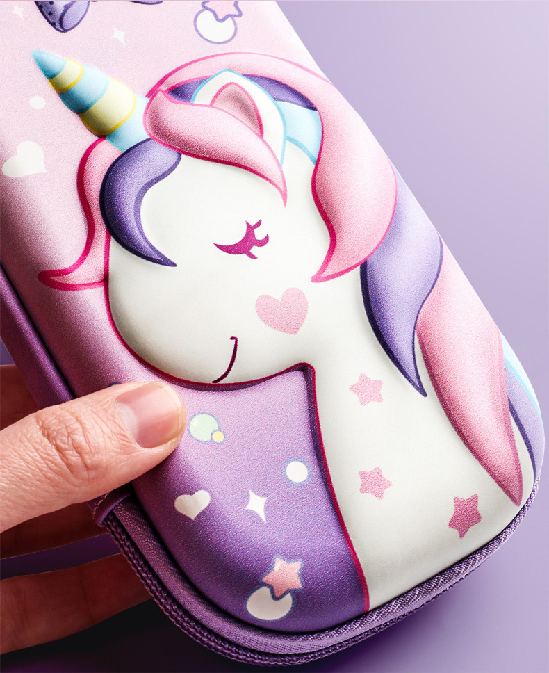 Unicorn Pencil Case Large Capacity Cute Unicorn Hard Pencil - Temu