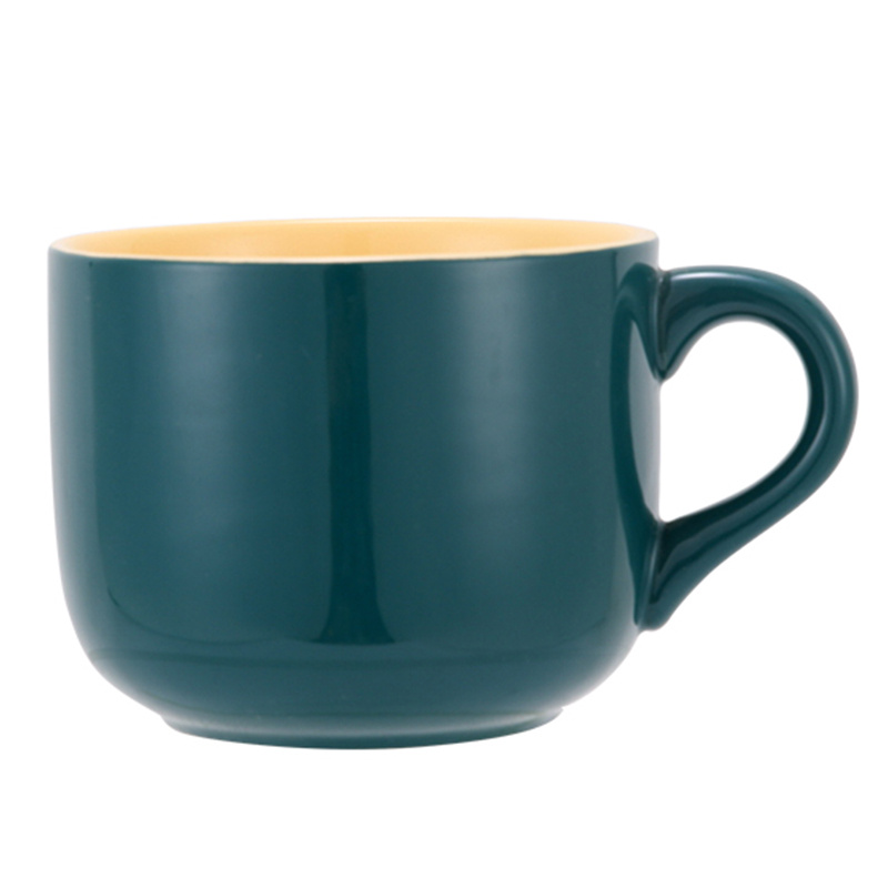 Porcelain Large Breakfast Cup Oatmeal Milk Bowl Household Ceramic Mug INS  Student Dorm Cereal Mug Mugs Coffee Cups