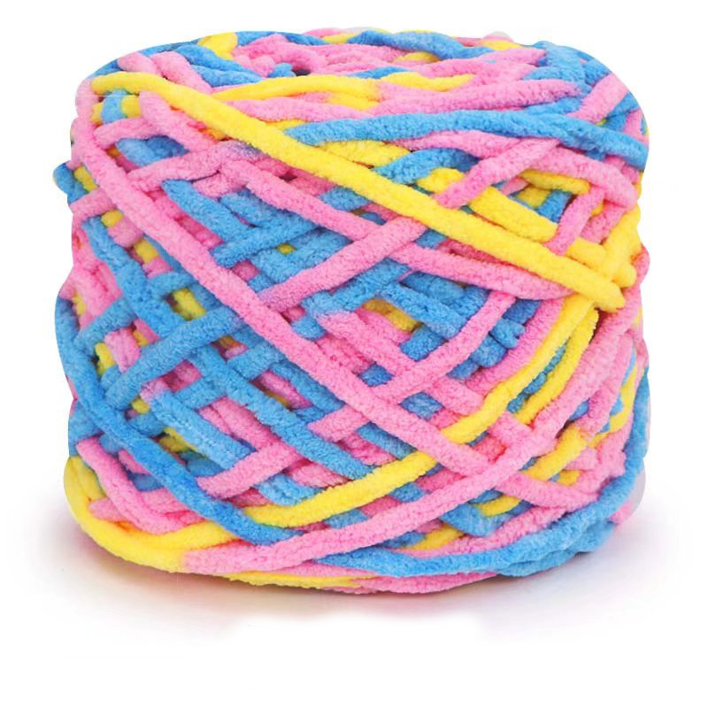 1 Roll Chenille Yarn, Multicolor Wool Yarn Ball, Used For Diy Knitting Such  As Scarf And Sweater