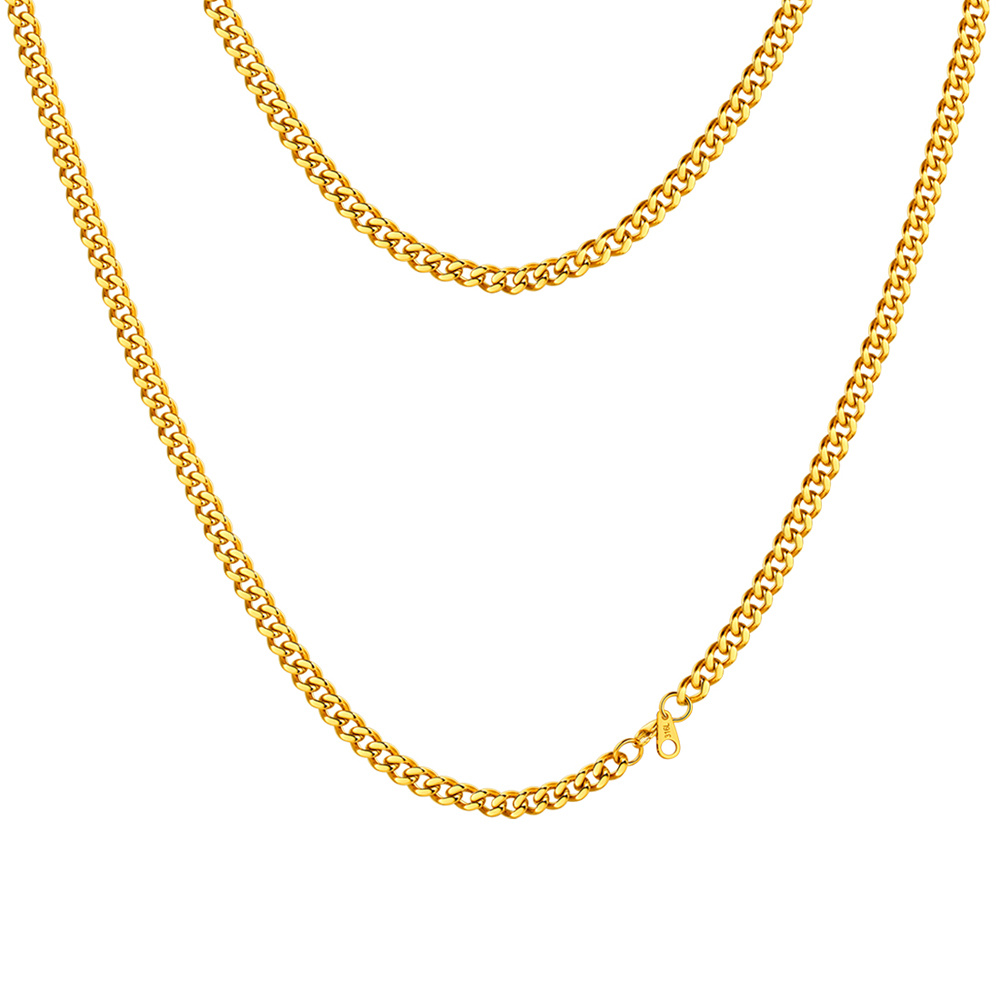 3.5mm Stainless Steel Mens Cuban Link Chain Necklace – The Steel Shop