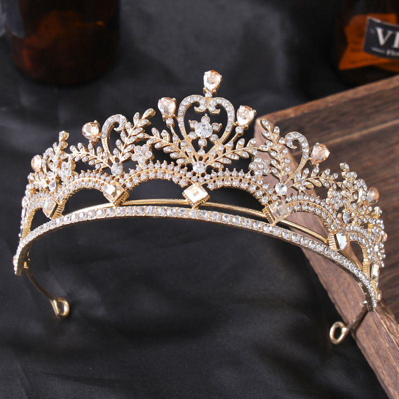 Alloy Baroque Rhinestone Bridal Wedding Queen Crown Silvery Crystal ...