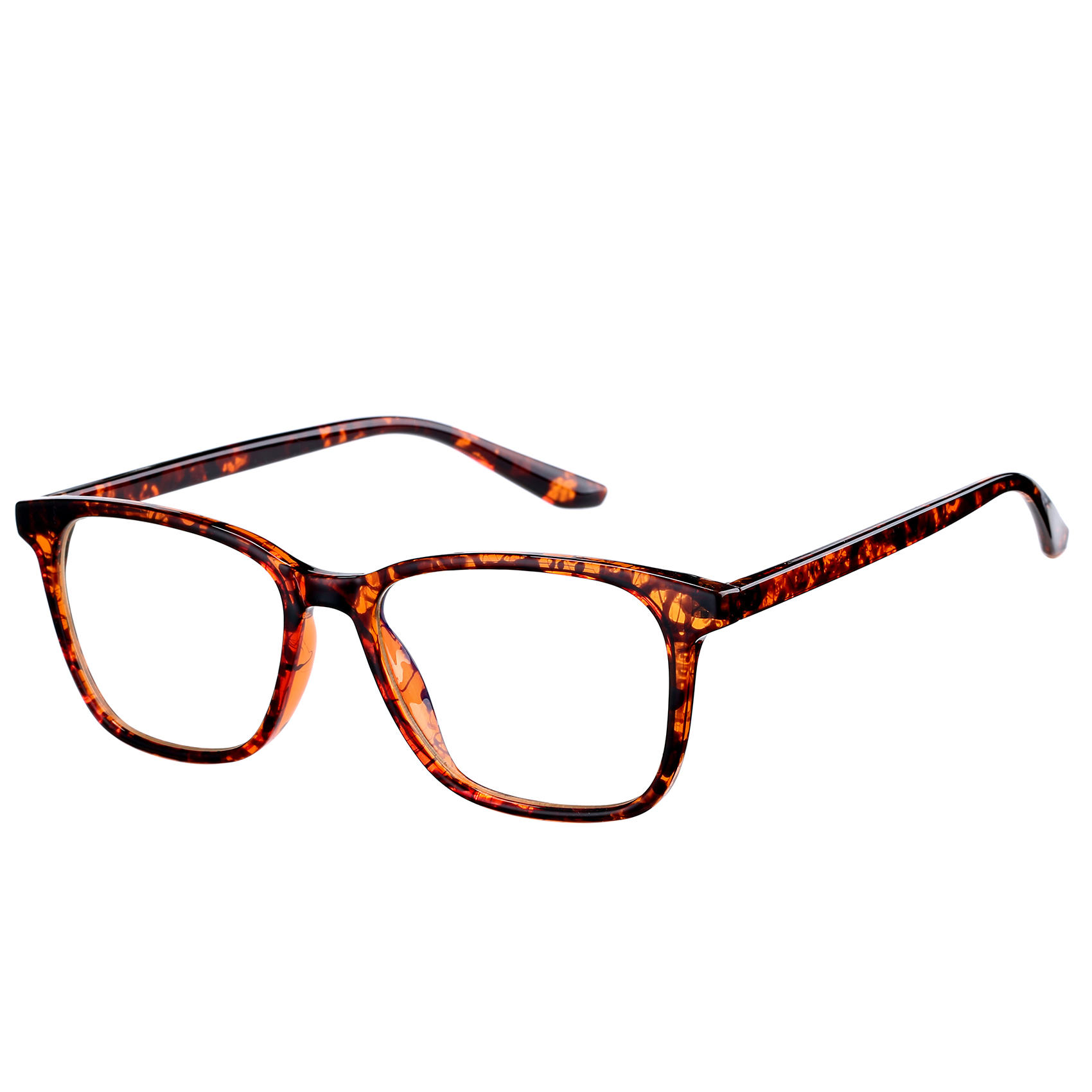 1pc Leopard Print Square Glasses For Women, Decorative Plastic