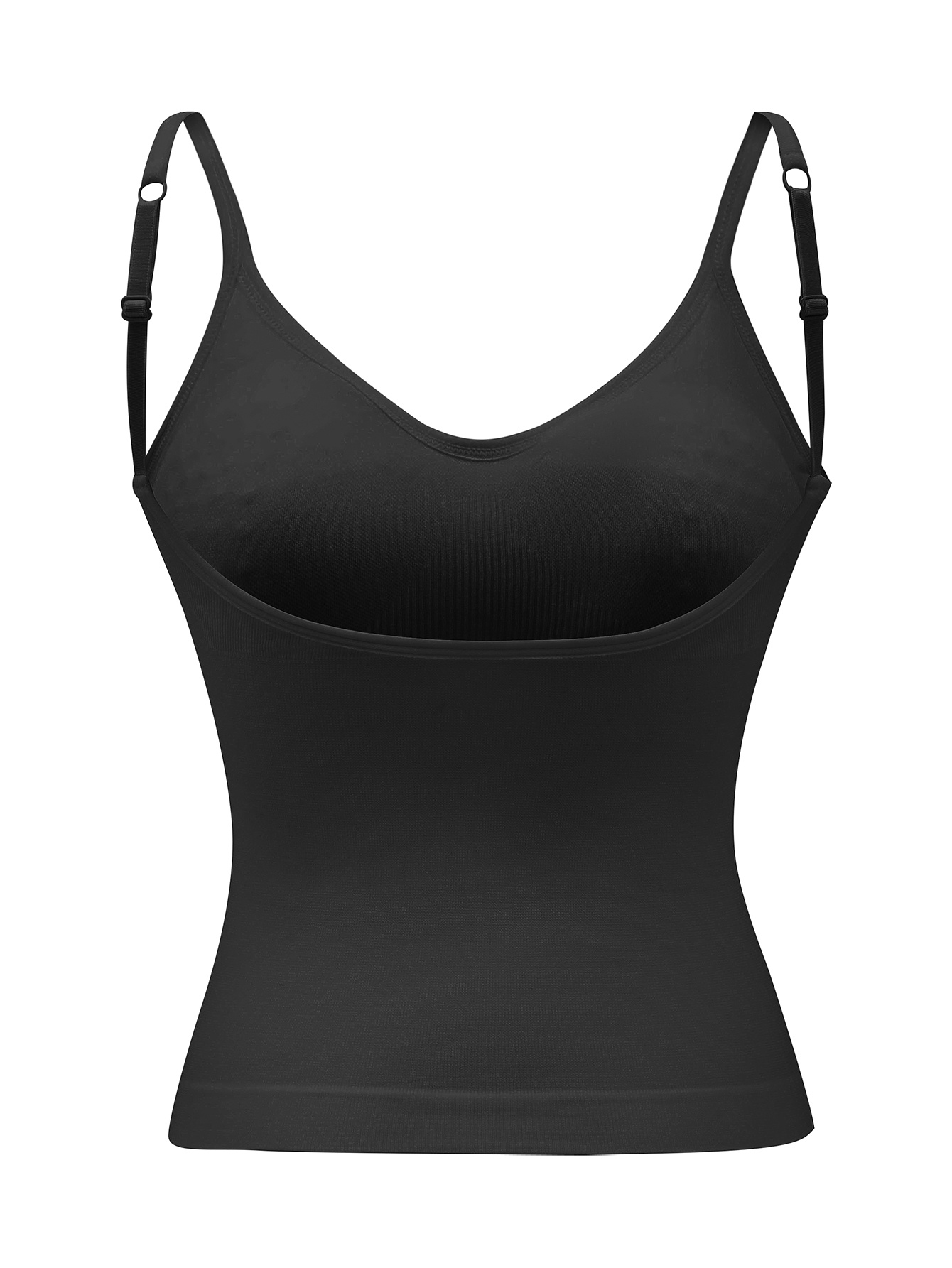 Women's Tank Top Seamless Lingerie Padded Camisole Black- D3002