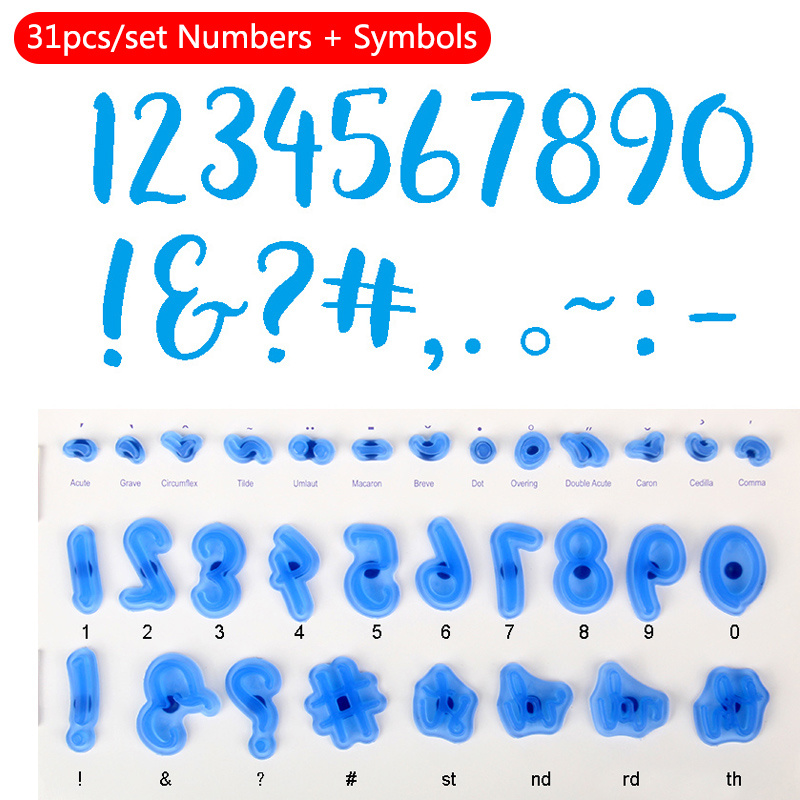 4 kinds of plastic fondant printing mold   and lowercase alphabet english letters cookie biscuit mold cake decoration stamping mold details 0