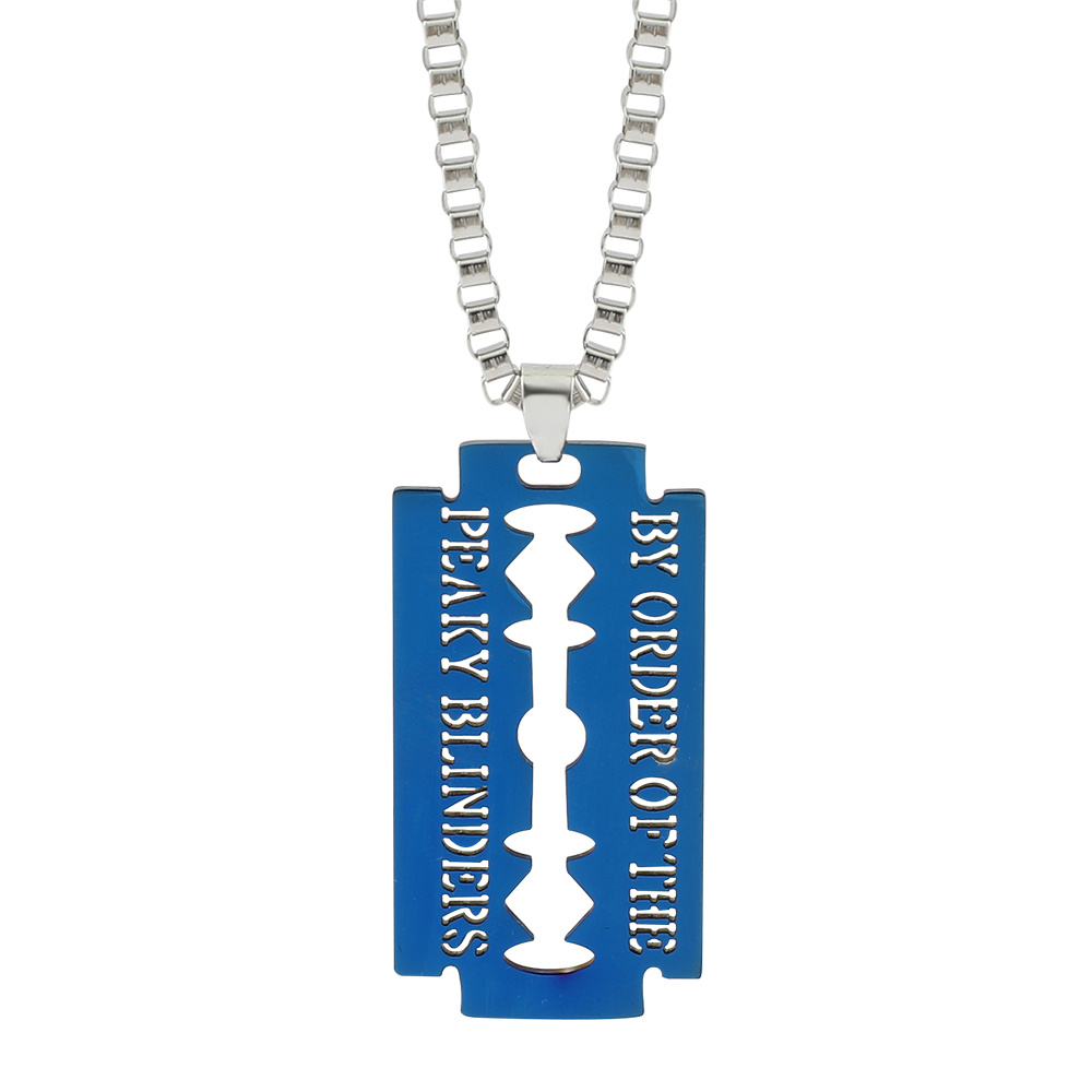 Gangster Blade Stainless Steel Pendant Necklace