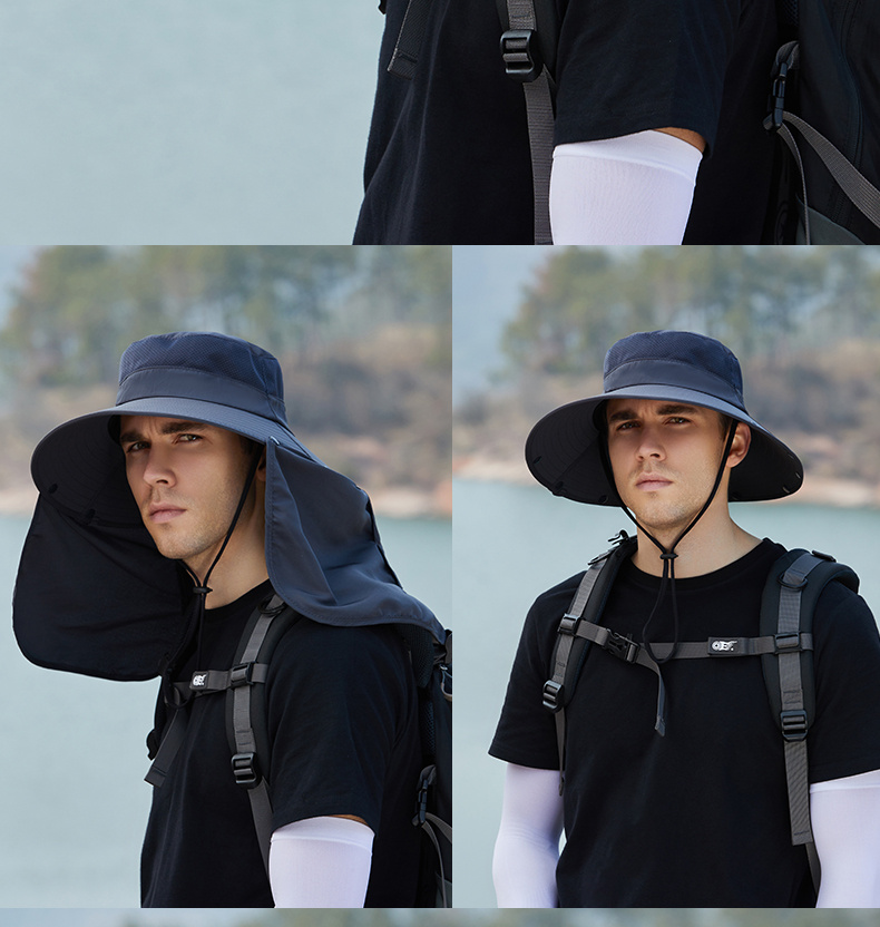 Men's Sunscreen Breathable Fishing Hat: Wide Brim Adjustable - Temu