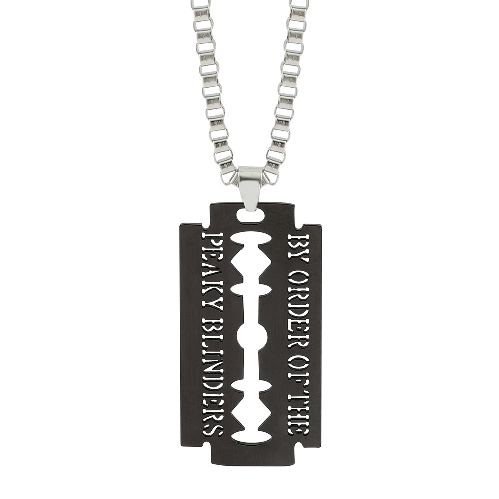 Gangster Blade Stainless Steel Pendant Necklace