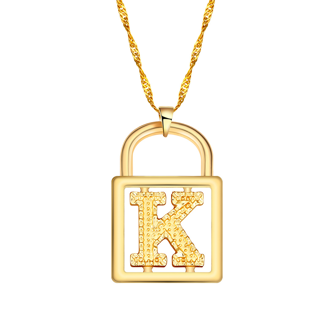 Alphabet Lock Necklace K