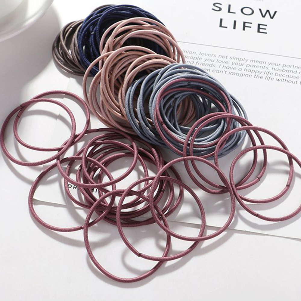 No Damage Elastic Hair Ties Women Thin Thick Hair Multicolor Temu