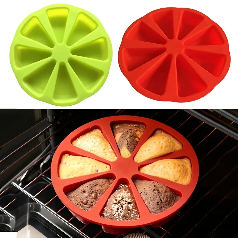 Silicone Cake Mold, 8 Holes Thickened Non-stick Cake Mold, Baking Tools,  Food Grade 8 Points Scone Cake Mold Pizza Pan - Temu