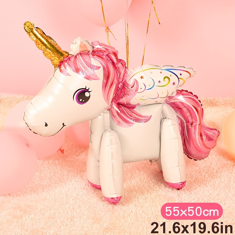 Mini-Ballon Licorne (30 cm) - monté sur tige cadeau à emporter anniversaire  give away candy cup goodies