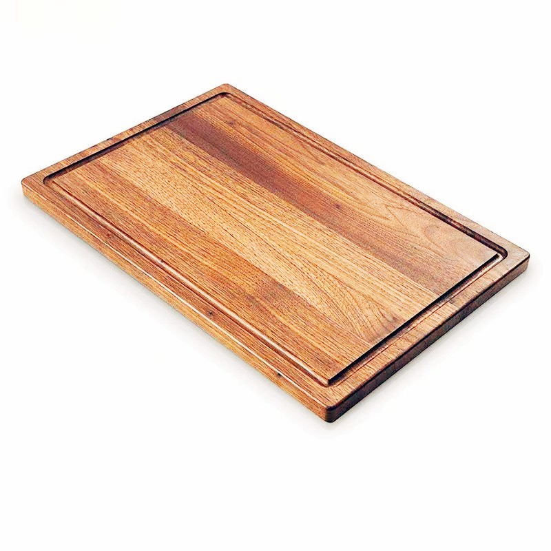  Tabla de cortar de madera para cocina: tabla de cortar de madera  de bambú orgánico con ranuras para jugos - La mejor tabla de cortar de madera  para carne y verduras 