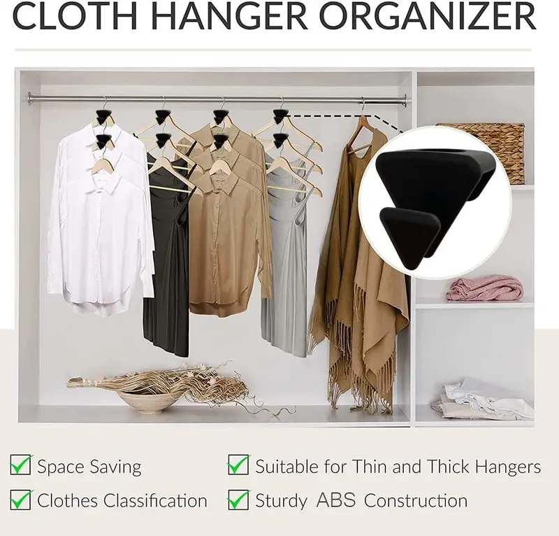 40X Clothes Hanger Connector Hooks Closet Hangers Organizer Space Saving  Clips