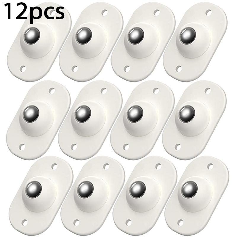 12pcs Mini Caster Wheels, Self Adhesive Appliance Wheels 360 Degree Swivel  Wheels for Appliances Sticky Pulley Wheels for Kitchen Appliances Coffee
