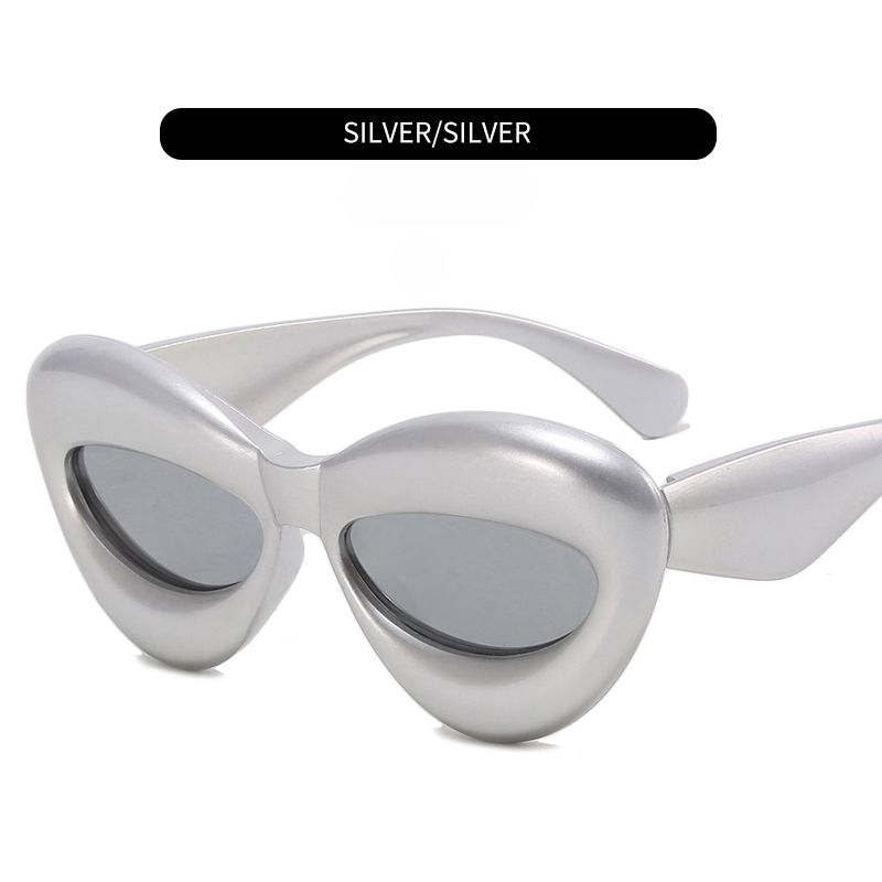 Cat Eye Funny Sunglasses Thick Frame Wide Brim Lip Shaped Sunglasses Cute  Women's Party Dress Accessories | Free Shipping For New Users | Temu