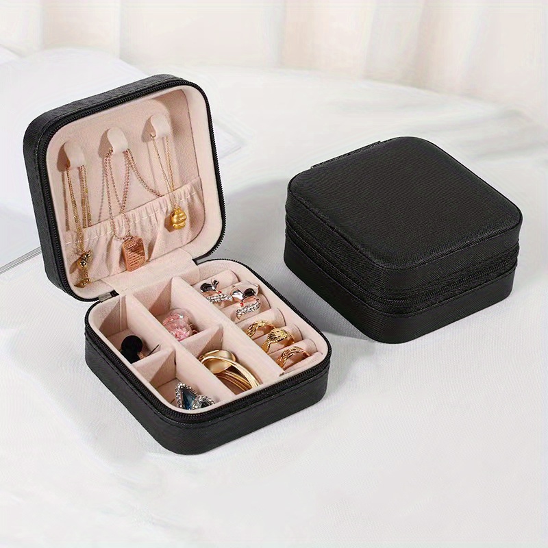 Jewelry Box Jewelry Storage Container Rectangle Travel - Temu