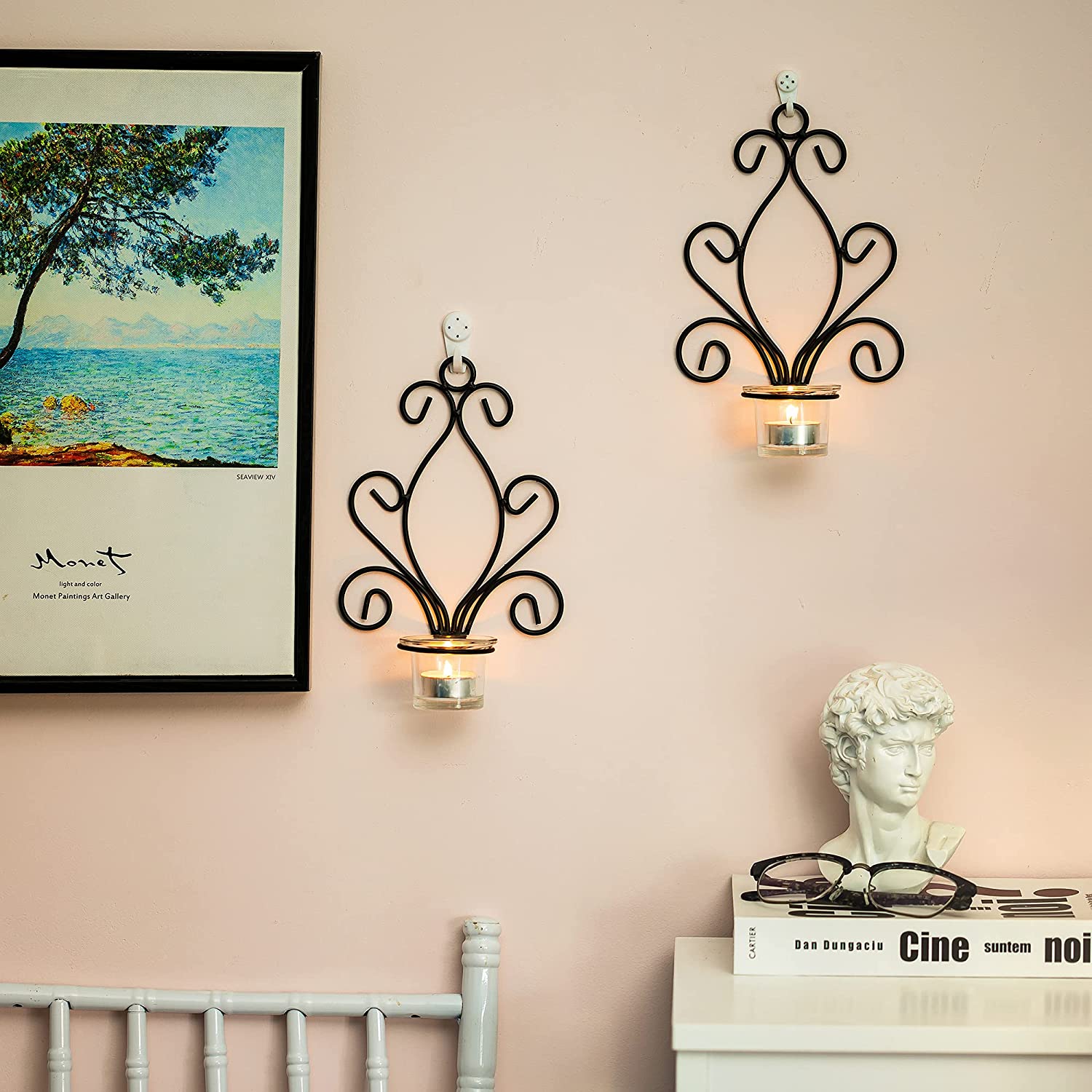 Iron Retro Candle Holder, European Style Iron Candle Holder, Wall