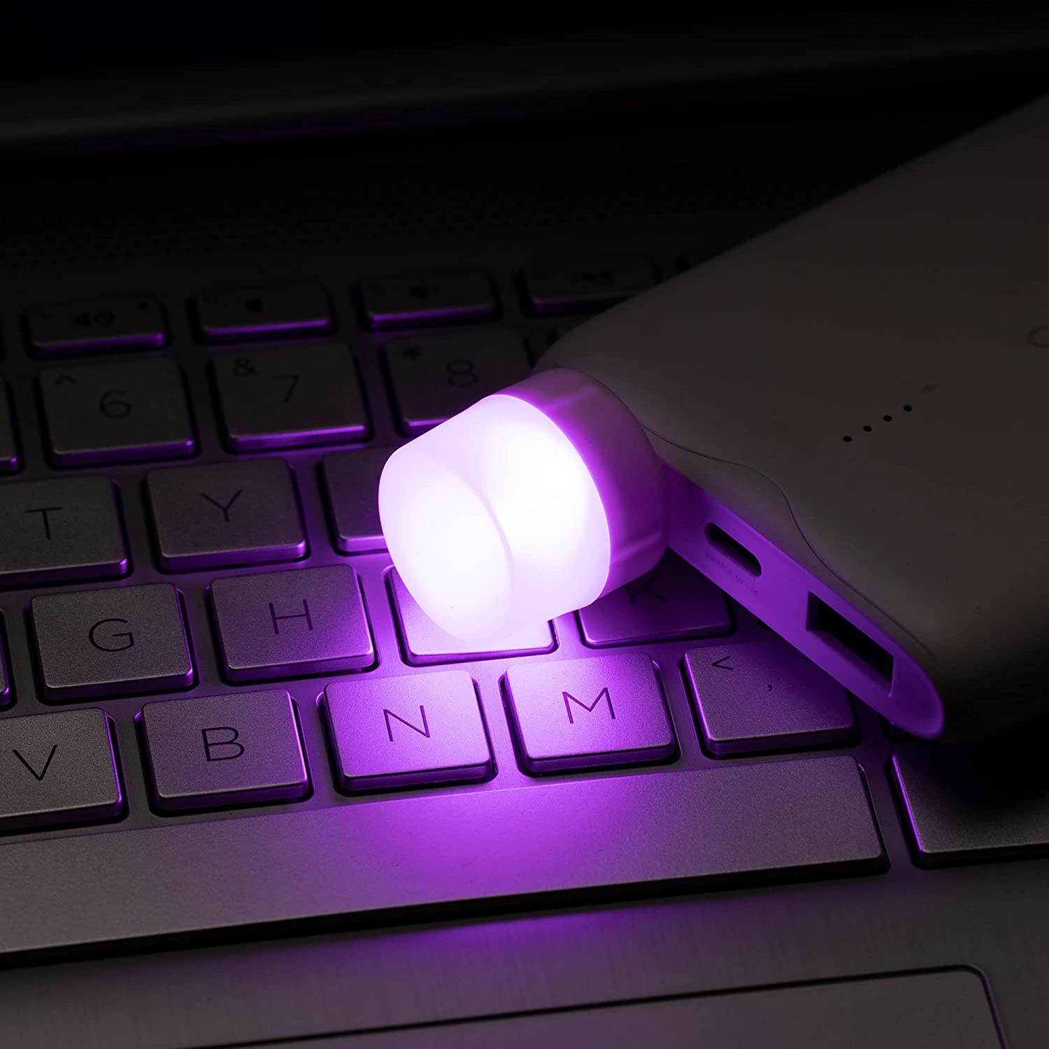 DASITON - Luz nocturna LED con enchufe y mini USB, luz LED flexible USB,  luz ambiental mini USB, bombilla LED portátil para coche, interior,  exterior