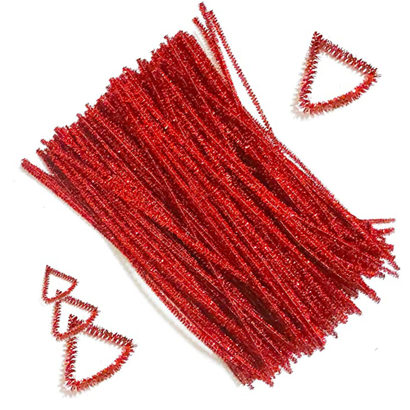 Glitter Sparkle Pipe Cleaners Tinsel Chenille Stems, Pipe Cleaners