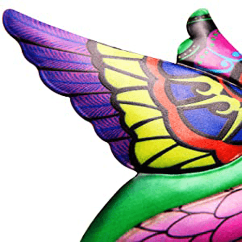 2 Decorazioni Parete Colibr&igrave; Metalliche - Sculture In Ferro 26x22cm Per Giardino E Casa