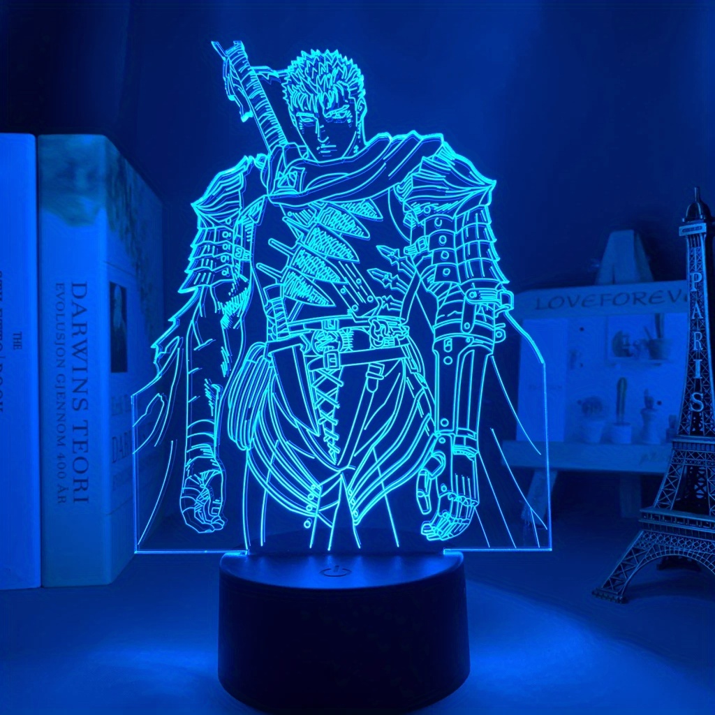 Berserk LED 3D Lamp Lllusion Light Desk lamp Japanese Anime Light ，for  Child Bedroom Decor Night Light Christmas Gift Manga Gadget