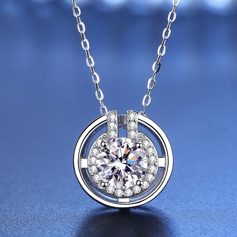 TEMU Tancise 925 Sterling Moissaniet Ketting, Preppy Japanse & Koreaanse Stijl, December Geboortesteen, Steencreatie, Valentijnsdag Cadeau,