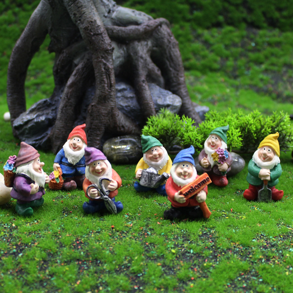 Mini Resin Mushroom Figurines - 6 Piece Set For Fairy Gardens, Terrariums, And Crafts
