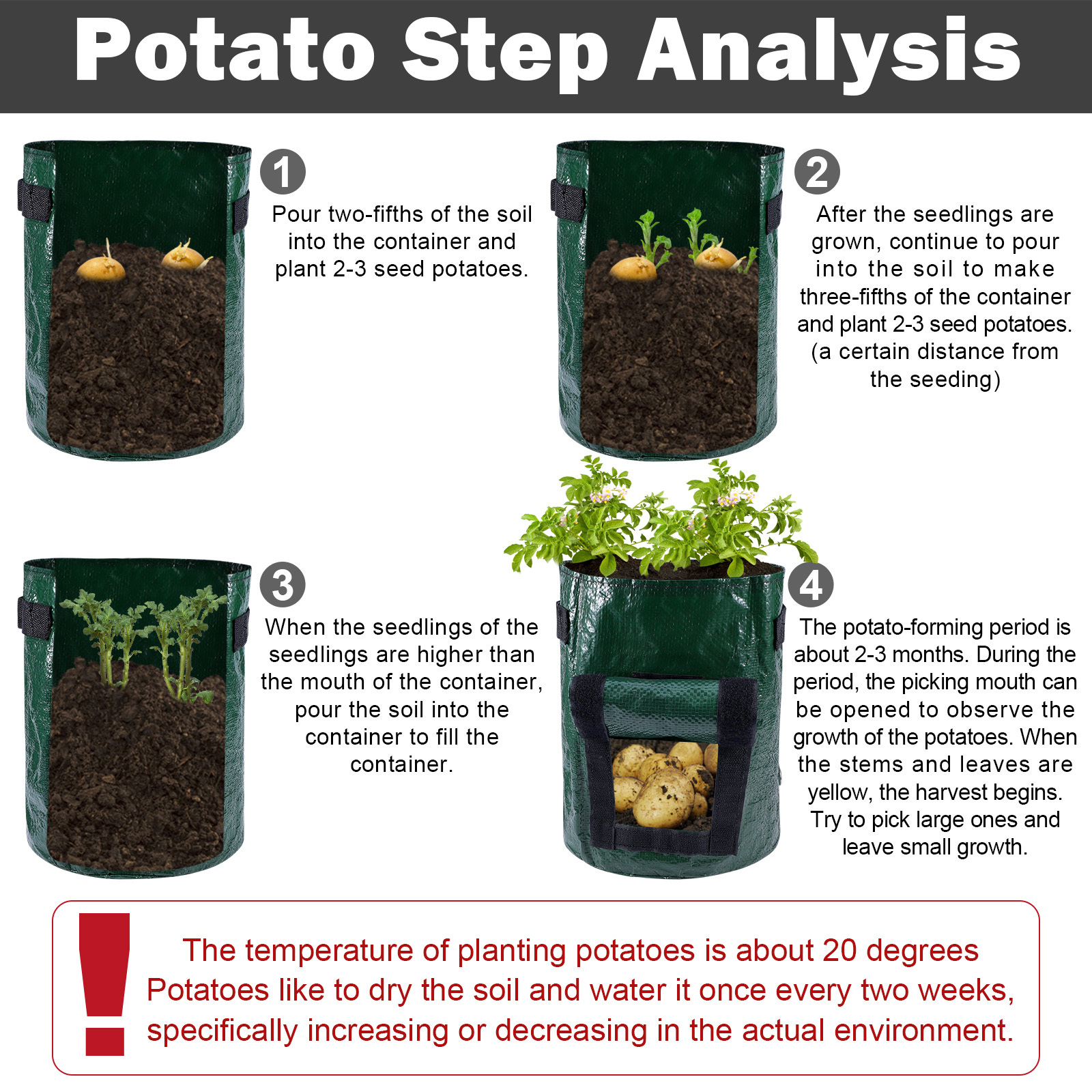 Vegetables With This Diy Potato Grow Container Bag Planting Garden Tool