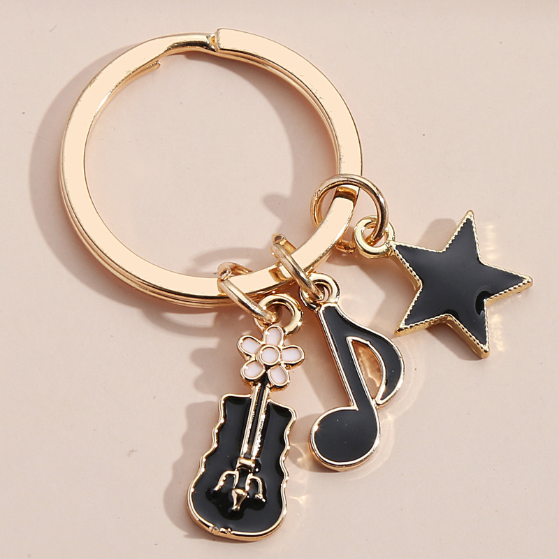 EclecticSkeptic Music Note Flexible Keychain - Choose Your Color, Easy Open Eighth Note Charm Key Ring, Music Lover Gift, Music Teacher Present
