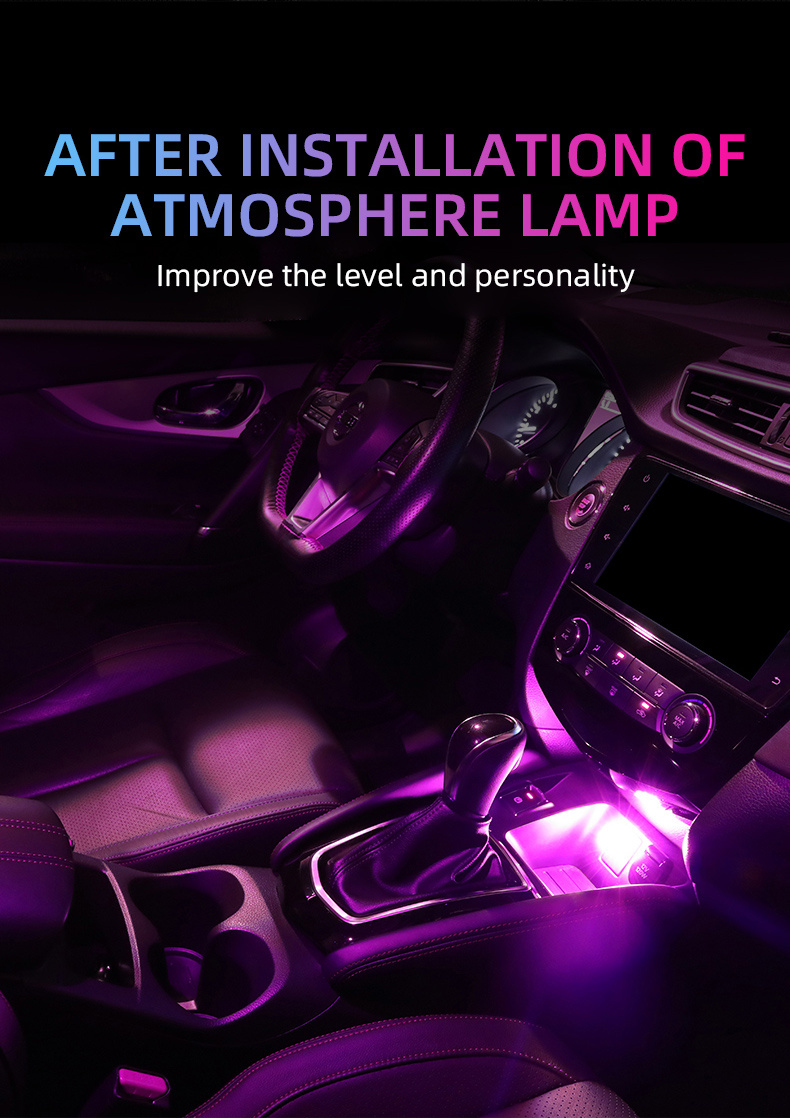 Car Mini USB LED Light Decorative Atmosphere Lamps for Interior Auto PC  Computer USB Free Installation Portable Light Plug Play