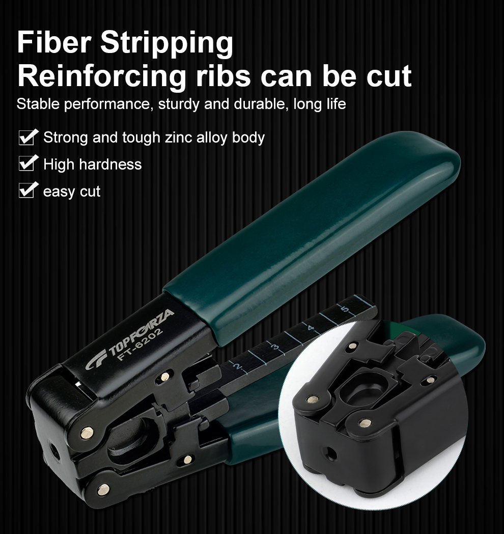 1pc Fiber Optic Cable Stripper FTTH Drop Cable Stripping Tool Optical Wire  Peeler 3.0mm X2.0mm Wire Jacket Peeling Pliers