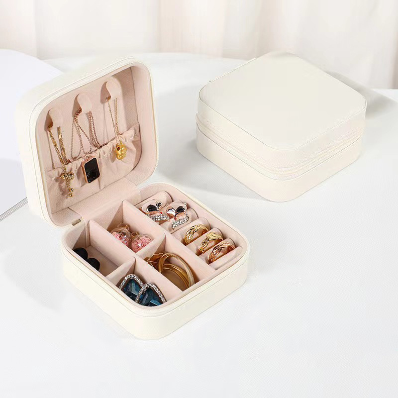 1pc Portable Jewelry Box Storage Organizer Travel Earring Holder Women  Transparent Lid Jewelry Display Travel Case Jewelry Case - Storage Boxes &  Bins - AliExpress