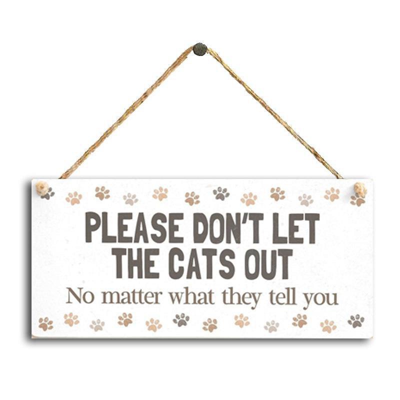 Cat Sign Pet Hanging Sign Let Cats - Temu