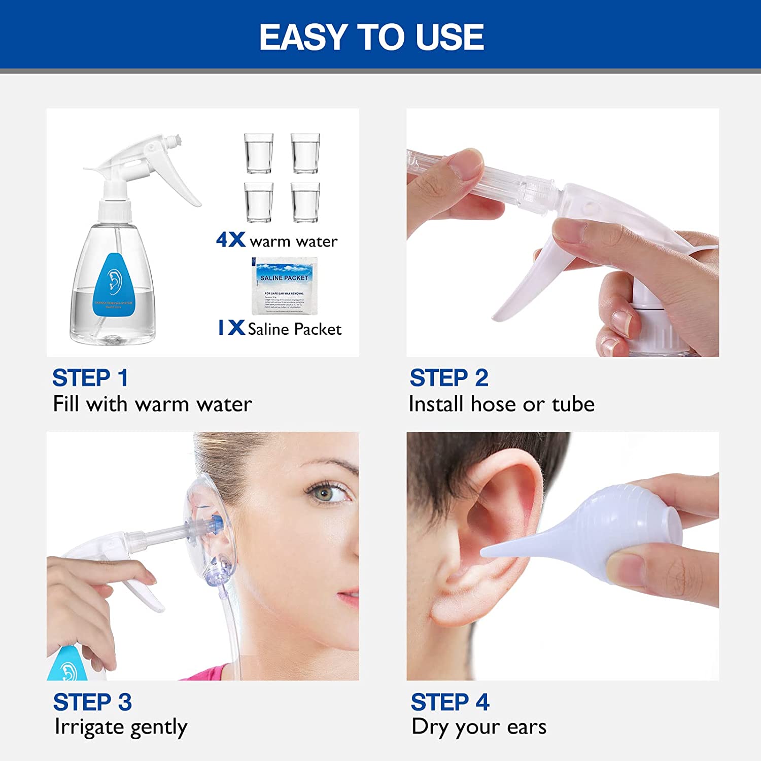 Ear Wax Removal - Manual Ear Irrigation Flushing System - Safe and Eff –  TweezerCo