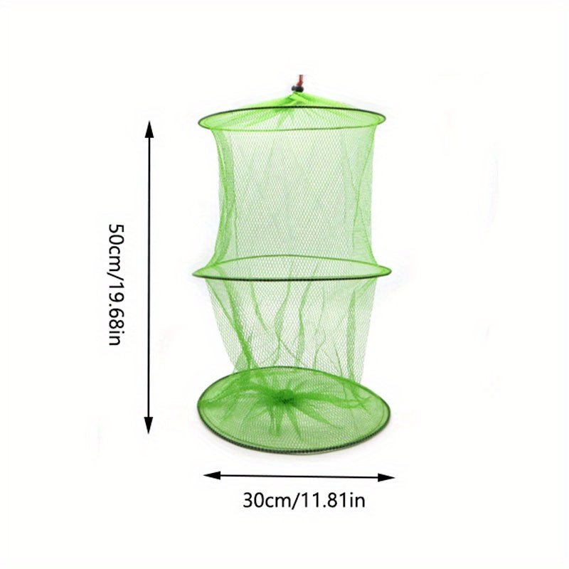 INOOMP 4 Pcs crab net portable fishing mesh folding net replace floating  fishing net drawstring supplies large fishing net fish bag bait drawstring