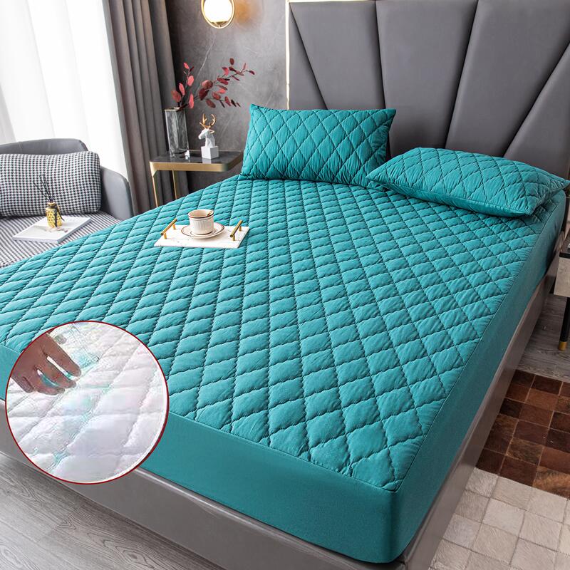Teal Colour Cotton Fitted Bed Sheet - Duvet Covers and Fitted Bed Sheets