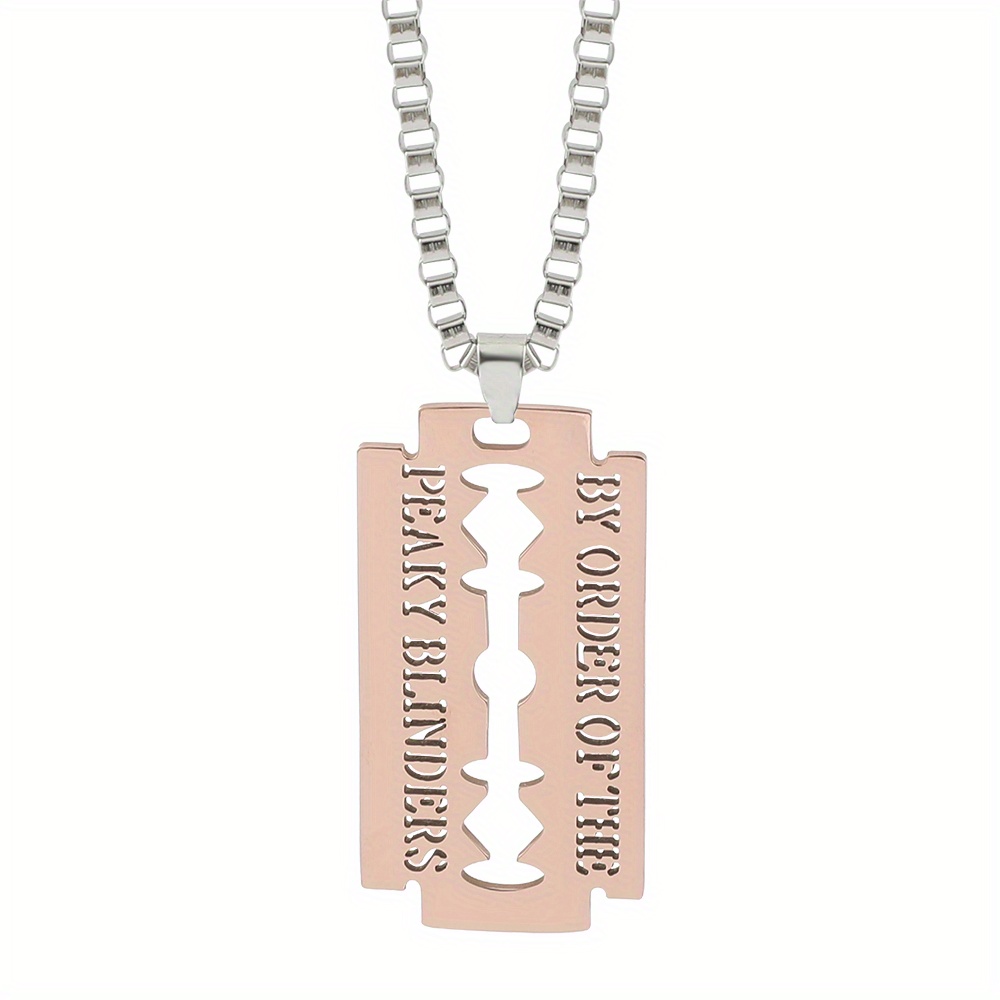 Gangster Blade Stainless Steel Pendant Necklace