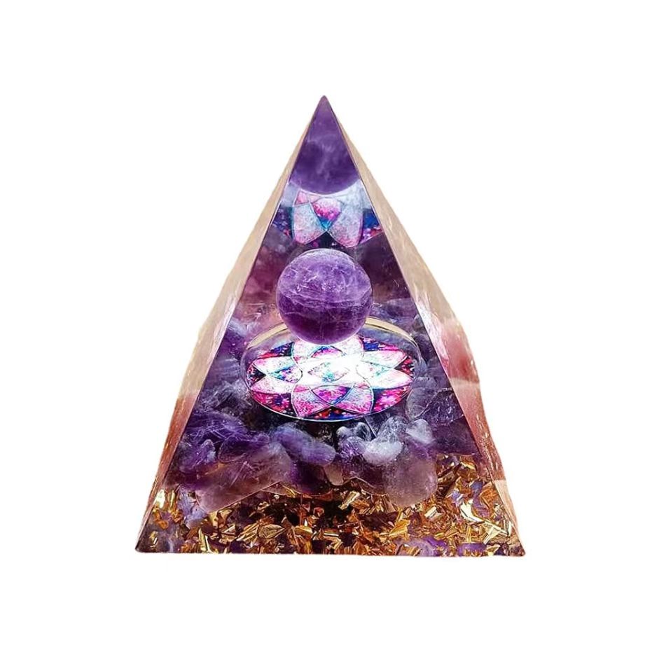 Orgone Pyramid Positive Energy Amethyst Crystal Ball - Temu Germany