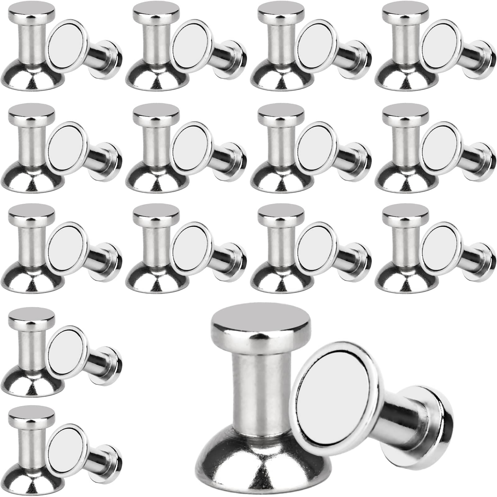 Metallic Magnets Black Magnetic Push Pins Refrigerator - Temu