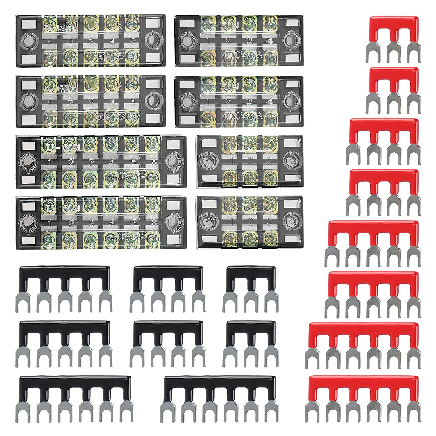 Terminal Block And Strip Positions Dual Row 600v 15a Screw Terminal