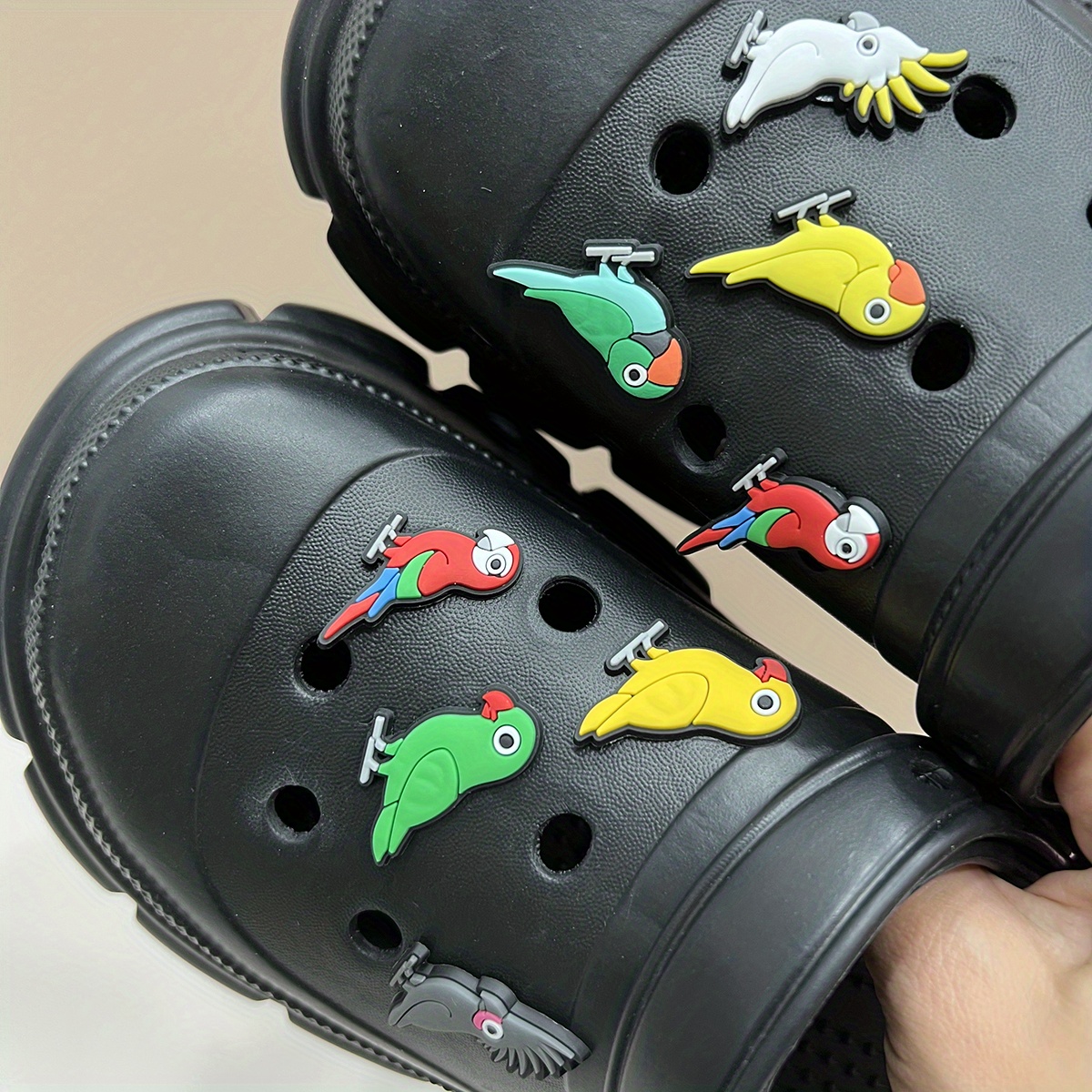 Fashion Croc Accessories Parrot - Temu