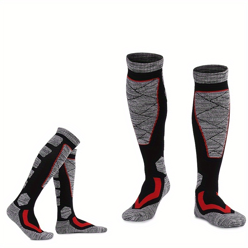 1 par de calcetines térmicos para hombres y mujeres ¡Ideal Para esquí,  senderismo, snowboard Y deportes de escalada!