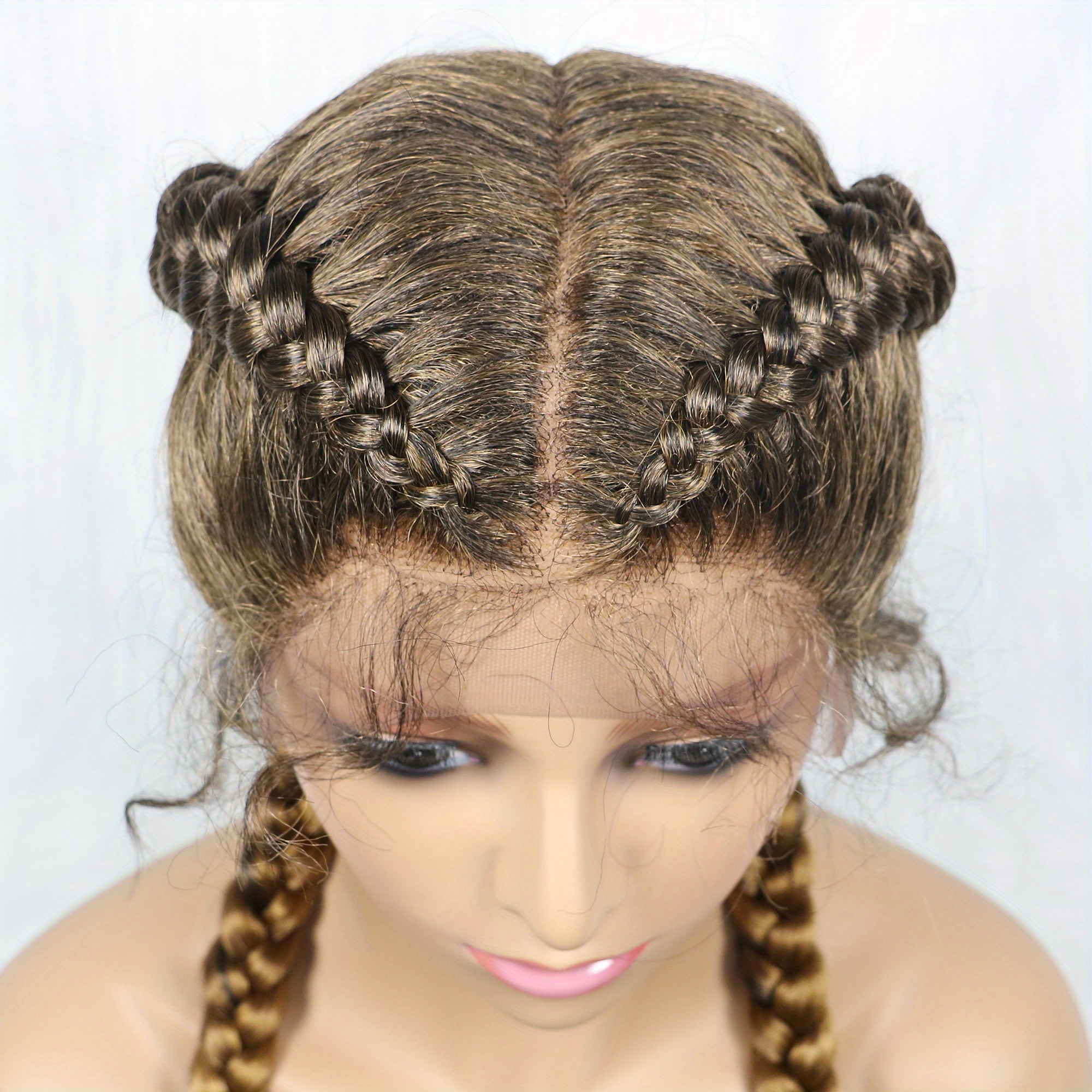 Braid long hair outlet for wig